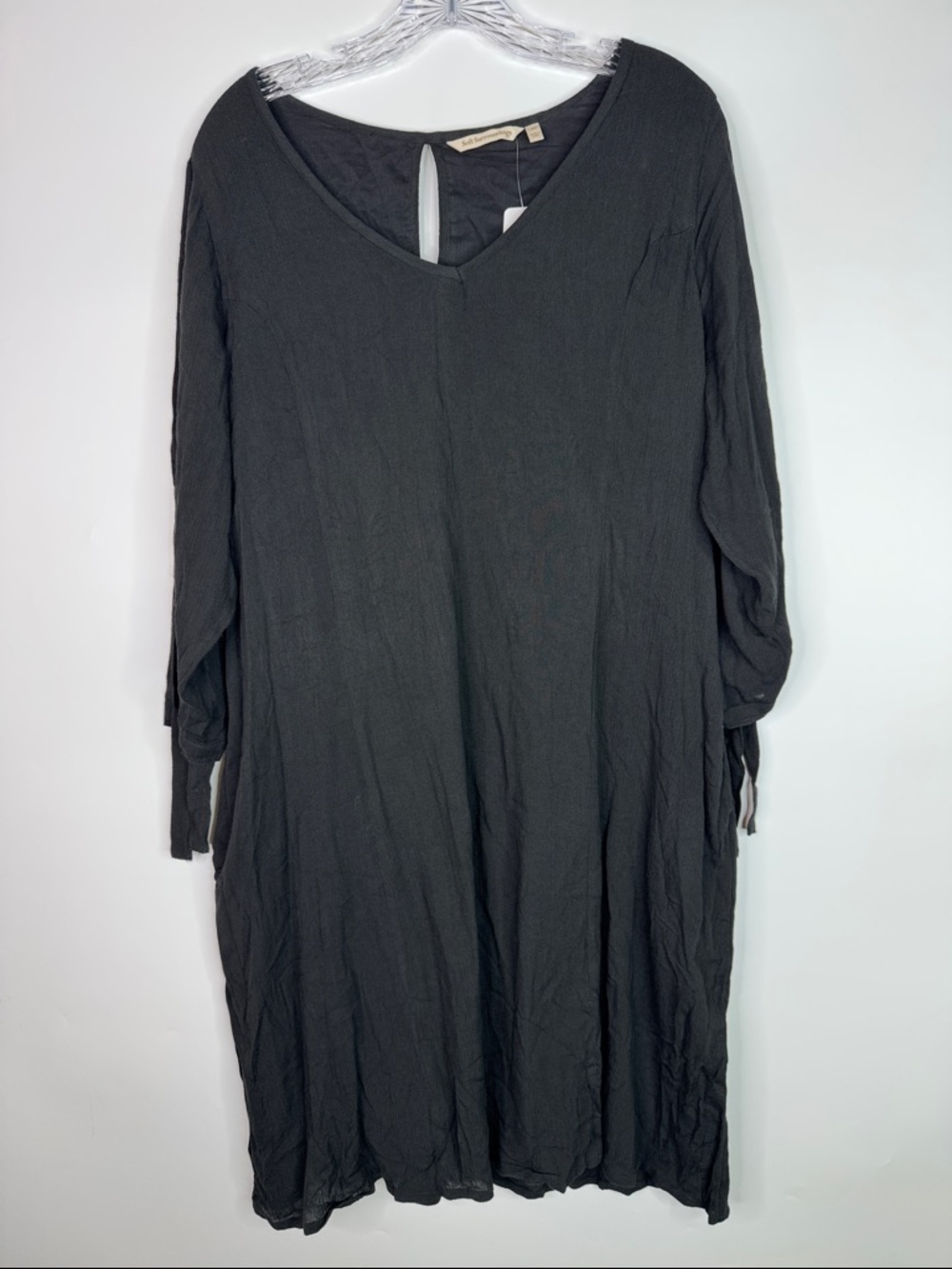Soft Surroundings Hera Black Cold Shoulder Dress NWT Size 1X